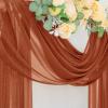 imageSocomi White Sheer Wedding Arch Draping Fabric 29quot x 20Ft 1 Panel Outdoor Curtain Drapes Extra Long for Bridal Baby Shower Ceremony Birthday Party DecorTerracotta