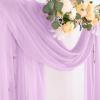 imageSocomi White Sheer Wedding Arch Draping Fabric 29quot x 20Ft 1 Panel Outdoor Curtain Drapes Extra Long for Bridal Baby Shower Ceremony Birthday Party DecorLilac Purple