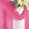 imageSocomi White Sheer Wedding Arch Draping Fabric 29quot x 20Ft 1 Panel Outdoor Curtain Drapes Extra Long for Bridal Baby Shower Ceremony Birthday Party DecorFuchsia