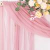 imageSocomi White Sheer Wedding Arch Draping Fabric 29quot x 20Ft 1 Panel Outdoor Curtain Drapes Extra Long for Bridal Baby Shower Ceremony Birthday Party DecorDusty Rose