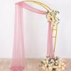 imageSocomi White Sheer Wedding Arch Draping Fabric 29quot x 20Ft 1 Panel Outdoor Curtain Drapes Extra Long for Bridal Baby Shower Ceremony Birthday Party DecorDusty Rose