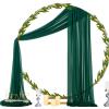 imageSocomi White Sheer Wedding Arch Draping Fabric 29quot x 20Ft 1 Panel Outdoor Curtain Drapes Extra Long for Bridal Baby Shower Ceremony Birthday Party DecorEmerald Green
