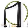 imageSocomi White Sheer Wedding Arch Draping Fabric 29quot x 20Ft 1 Panel Outdoor Curtain Drapes Extra Long for Bridal Baby Shower Ceremony Birthday Party DecorBlack  White