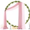 imageSocomi White Sheer Wedding Arch Draping Fabric 29quot x 20Ft 1 Panel Outdoor Curtain Drapes Extra Long for Bridal Baby Shower Ceremony Birthday Party DecorDusty Rose  Blush Pink