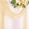 imageSocomi White Sheer Wedding Arch Draping Fabric 29quot x 20Ft 1 Panel Outdoor Curtain Drapes Extra Long for Bridal Baby Shower Ceremony Birthday Party DecorChampagne and Cream