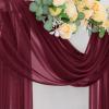 imageSocomi White Sheer Wedding Arch Draping Fabric 29quot x 20Ft 1 Panel Outdoor Curtain Drapes Extra Long for Bridal Baby Shower Ceremony Birthday Party DecorBurgundy