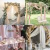 imageSocomi White Sheer Wedding Arch Draping Fabric 29quot x 20Ft 1 Panel Outdoor Curtain Drapes Extra Long for Bridal Baby Shower Ceremony Birthday Party DecorBlue