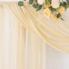 imageSocomi White Sheer Wedding Arch Draping Fabric 29quot x 20Ft 1 Panel Outdoor Curtain Drapes Extra Long for Bridal Baby Shower Ceremony Birthday Party DecorChampagne