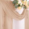 imageSocomi White Sheer Wedding Arch Draping Fabric 29quot x 20Ft 1 Panel Outdoor Curtain Drapes Extra Long for Bridal Baby Shower Ceremony Birthday Party DecorNude
