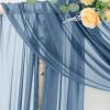 imageSocomi White Sheer Wedding Arch Draping Fabric 29quot x 20Ft 1 Panel Outdoor Curtain Drapes Extra Long for Bridal Baby Shower Ceremony Birthday Party DecorDusty Blue