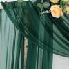 imageSocomi White Sheer Wedding Arch Draping Fabric 29quot x 20Ft 1 Panel Outdoor Curtain Drapes Extra Long for Bridal Baby Shower Ceremony Birthday Party DecorEmerald Green
