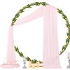imageSocomi White Sheer Wedding Arch Draping Fabric 29quot x 20Ft 1 Panel Outdoor Curtain Drapes Extra Long for Bridal Baby Shower Ceremony Birthday Party DecorBlush Pink