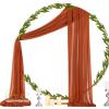 imageSocomi White Sheer Wedding Arch Draping Fabric 29quot x 20Ft 1 Panel Outdoor Curtain Drapes Extra Long for Bridal Baby Shower Ceremony Birthday Party DecorTerracotta