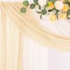 imageSocomi White Sheer Wedding Arch Draping Fabric 29quot x 20Ft 1 Panel Outdoor Curtain Drapes Extra Long for Bridal Baby Shower Ceremony Birthday Party DecorChampagne and Cream