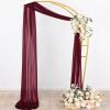 imageSocomi White Sheer Wedding Arch Draping Fabric 29quot x 20Ft 1 Panel Outdoor Curtain Drapes Extra Long for Bridal Baby Shower Ceremony Birthday Party DecorBurgundy