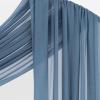 imageSocomi White Sheer Wedding Arch Draping Fabric 29quot x 20Ft 1 Panel Outdoor Curtain Drapes Extra Long for Bridal Baby Shower Ceremony Birthday Party DecorDusty Blue