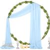 imageSocomi White Sheer Wedding Arch Draping Fabric 29quot x 20Ft 1 Panel Outdoor Curtain Drapes Extra Long for Bridal Baby Shower Ceremony Birthday Party DecorBlue