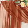 imageSocomi White Sheer Wedding Arch Draping Fabric 29quot x 20Ft 1 Panel Outdoor Curtain Drapes Extra Long for Bridal Baby Shower Ceremony Birthday Party DecorTerracotta