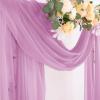 imageSocomi White Sheer Wedding Arch Draping Fabric 29quot x 20Ft 1 Panel Outdoor Curtain Drapes Extra Long for Bridal Baby Shower Ceremony Birthday Party DecorPurple