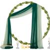 imageSocomi White Sheer Wedding Arch Draping Fabric 29quot x 20Ft 1 Panel Outdoor Curtain Drapes Extra Long for Bridal Baby Shower Ceremony Birthday Party DecorEmerald Green  Sage