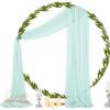 imageSocomi White Sheer Wedding Arch Draping Fabric 29quot x 20Ft 1 Panel Outdoor Curtain Drapes Extra Long for Bridal Baby Shower Ceremony Birthday Party DecorMint Green