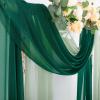 imageSocomi White Sheer Wedding Arch Draping Fabric 29quot x 20Ft 1 Panel Outdoor Curtain Drapes Extra Long for Bridal Baby Shower Ceremony Birthday Party DecorEmerald Green  Sage