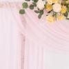 imageSocomi White Sheer Wedding Arch Draping Fabric 29quot x 20Ft 1 Panel Outdoor Curtain Drapes Extra Long for Bridal Baby Shower Ceremony Birthday Party DecorBlush Pink