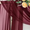 imageSocomi White Sheer Wedding Arch Draping Fabric 29quot x 20Ft 1 Panel Outdoor Curtain Drapes Extra Long for Bridal Baby Shower Ceremony Birthday Party DecorBurgundy