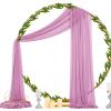 imageSocomi White Sheer Wedding Arch Draping Fabric 29quot x 20Ft 1 Panel Outdoor Curtain Drapes Extra Long for Bridal Baby Shower Ceremony Birthday Party DecorPurple
