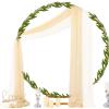 imageSocomi White Sheer Wedding Arch Draping Fabric 29quot x 20Ft 1 Panel Outdoor Curtain Drapes Extra Long for Bridal Baby Shower Ceremony Birthday Party DecorChampagne and Cream
