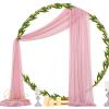 imageSocomi White Sheer Wedding Arch Draping Fabric 29quot x 20Ft 1 Panel Outdoor Curtain Drapes Extra Long for Bridal Baby Shower Ceremony Birthday Party DecorDusty Rose