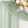 imageSocomi White Sheer Wedding Arch Draping Fabric 29quot x 20Ft 1 Panel Outdoor Curtain Drapes Extra Long for Bridal Baby Shower Ceremony Birthday Party DecorSage Green