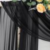 imageSocomi White Sheer Wedding Arch Draping Fabric 29quot x 20Ft 1 Panel Outdoor Curtain Drapes Extra Long for Bridal Baby Shower Ceremony Birthday Party DecorBlack