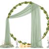 imageSocomi White Sheer Wedding Arch Draping Fabric 29quot x 20Ft 1 Panel Outdoor Curtain Drapes Extra Long for Bridal Baby Shower Ceremony Birthday Party DecorSage Green