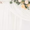 imageSocomi White Sheer Wedding Arch Draping Fabric 29quot x 20Ft 1 Panel Outdoor Curtain Drapes Extra Long for Bridal Baby Shower Ceremony Birthday Party DecorCream Ivory
