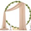 imageSocomi White Sheer Wedding Arch Draping Fabric 29quot x 20Ft 1 Panel Outdoor Curtain Drapes Extra Long for Bridal Baby Shower Ceremony Birthday Party DecorNude