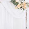 imageSocomi White Sheer Wedding Arch Draping Fabric 29quot x 20Ft 1 Panel Outdoor Curtain Drapes Extra Long for Bridal Baby Shower Ceremony Birthday Party DecorWhite