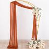 imageSocomi White Sheer Wedding Arch Draping Fabric 29quot x 20Ft 1 Panel Outdoor Curtain Drapes Extra Long for Bridal Baby Shower Ceremony Birthday Party DecorTerracotta