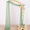 imageSocomi White Sheer Wedding Arch Draping Fabric 29quot x 20Ft 1 Panel Outdoor Curtain Drapes Extra Long for Bridal Baby Shower Ceremony Birthday Party DecorSage Green
