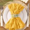 imageSocomi Black Cheesecloth Napkins Fall Thanksgiving Cheese Cloths Gauze Set of 24 Boho Washable Dinner Table Napkins for Wedding Party Baby Shower Birthday Party DecorGold