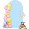 imageSocomi Blue Wedding Arch Backdrop Cover Spandex 72FT Fitted Stretchy Chiara Arches Stand Covers for Birthday Party Bridal Baby Shower Ceremony Banquet DecorationBlue