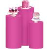 imageSocomi Cylinder Pedestal Stand Covers Spandex Flexible Display Box Stand Covers for Birthday Party Wedding Baby Shower Decoration Only Stand Covers Included Set of 3 BlackFuchsia