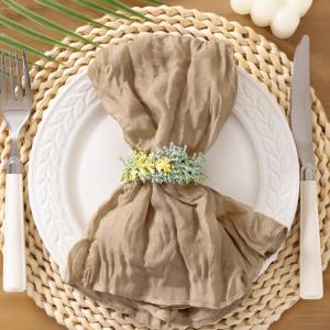 imageSocomi Black Cheesecloth Napkins Fall Thanksgiving Cheese Cloths Gauze Set of 24 Boho Washable Dinner Table Napkins for Wedding Party Baby Shower Birthday Party DecorNude