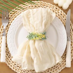 imageSocomi Black Cheesecloth Napkins Fall Thanksgiving Cheese Cloths Gauze Set of 24 Boho Washable Dinner Table Napkins for Wedding Party Baby Shower Birthday Party DecorBeige