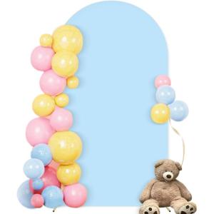 imageSocomi Blue Wedding Arch Backdrop Cover Spandex 72FT Fitted Stretchy Chiara Arches Stand Covers for Birthday Party Bridal Baby Shower Ceremony Banquet DecorationBlue
