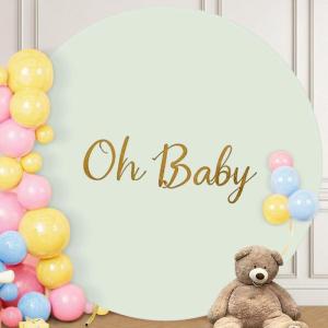 imageSocomi Round Arch Cover Spandex Fitted Arch Stand Covers Round Balloon Top Chiara for Wedding Birthday Party Baby Shower Ceremony Decoration Black 72FTSage Green