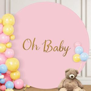 imageSocomi Round Arch Cover Spandex Fitted Arch Stand Covers Round Balloon Top Chiara for Wedding Birthday Party Baby Shower Ceremony Decoration Black 72FTPink