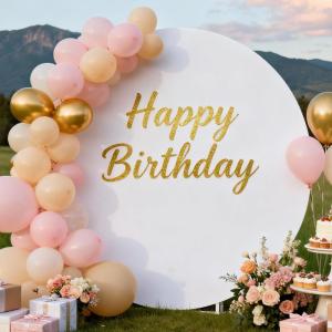imageSocomi Round Arch Cover Spandex Fitted Arch Stand Covers Round Balloon Top Chiara for Wedding Birthday Party Baby Shower Ceremony Decoration Black 72FTWhite