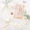 imageSocomi Dark Green Handmade Fringe Chiffon Silk Ribbon 134quot x 7Yd 4 Rolls Frayed Ribbons for Wedding Invitations Bridal Bouquets WrappingCream