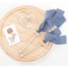 imageSocomi Dark Green Handmade Fringe Chiffon Silk Ribbon 134quot x 7Yd 4 Rolls Frayed Ribbons for Wedding Invitations Bridal Bouquets WrappingDusty Blue
